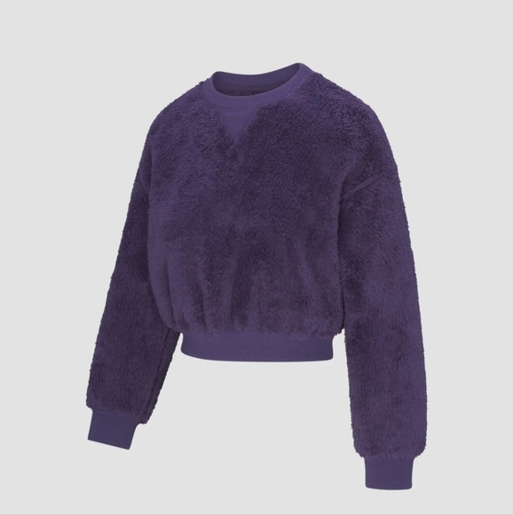 NWT Savage X Fenty Undercover Softie Plush Teddy Cropped Sweatshirt sz XL - Picture 5 of 7